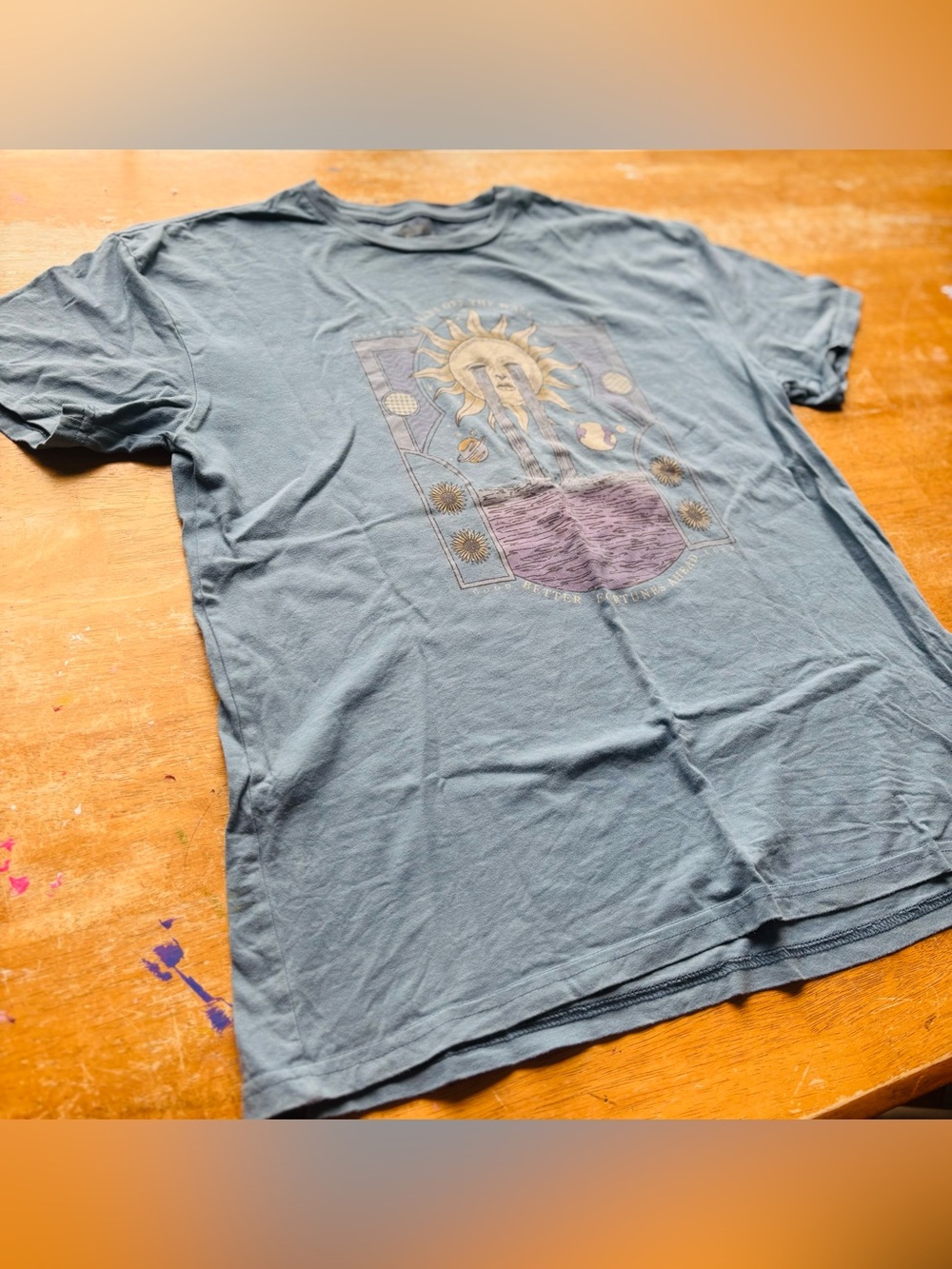 Vans Dusty Blue Graphic Tee men’s fit size Large